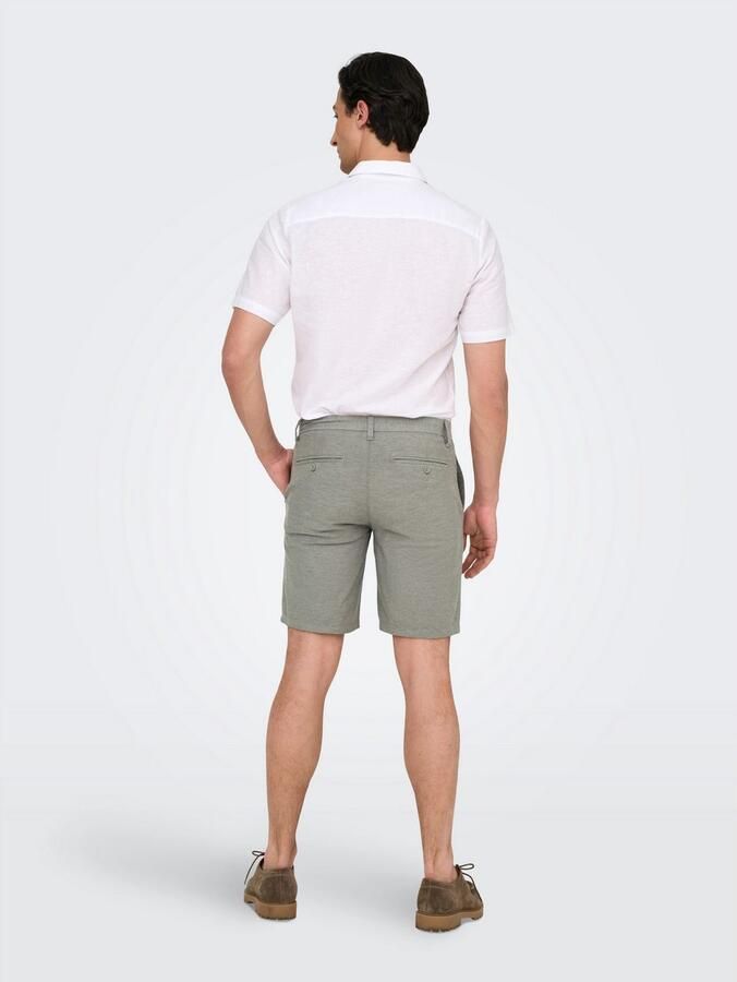 ONLY & SONS Chino-short ONSMARK 0011 COTTON LINEN SHORTS NOOS - Foto 2