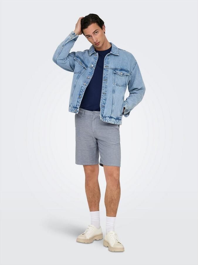 ONLY & SONS Chino-short ONSMARK 0011 COTTON LINEN SHORTS NOOS - Foto 3