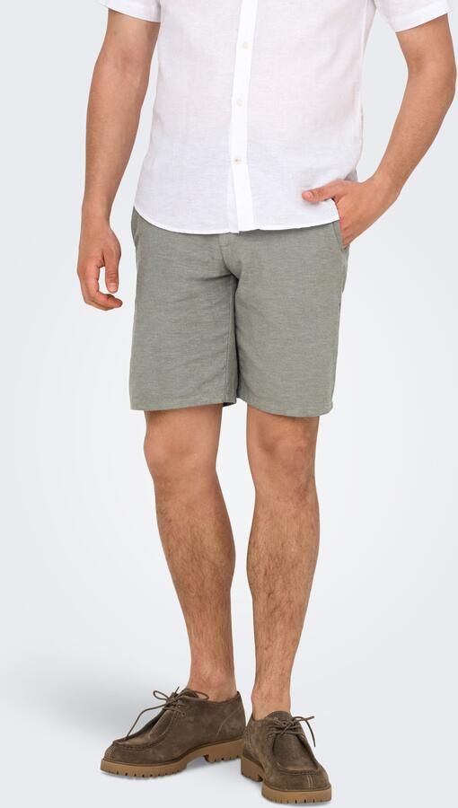 ONLY & SONS Chino-short ONSMARK 0011 COTTON LINEN SHORTS NOOS - Foto 4
