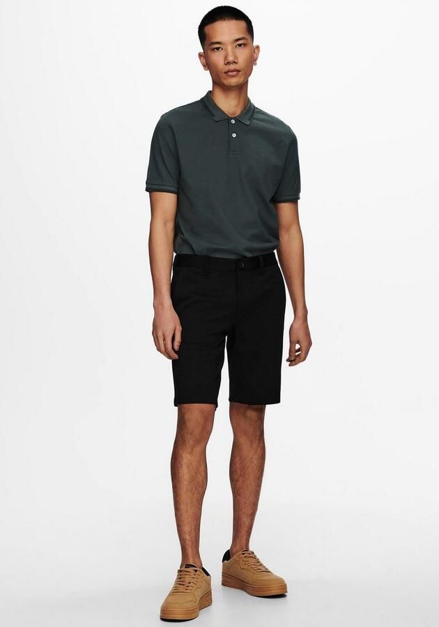 Only & Sons Bermuda met Franse steekzakken model 'MARK' - Foto 16