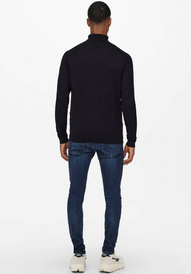 Only & Sons Heren Coltrui Gebreide Coltrui Lange Mouwen Black Heren - Foto 3