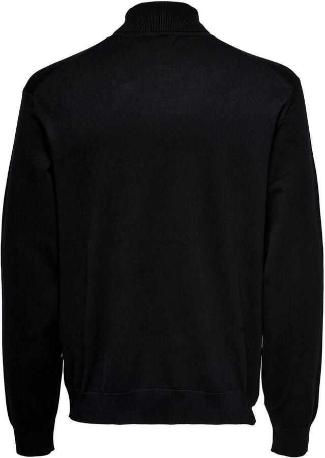 Only & Sons Heren Coltrui Gebreide Coltrui Lange Mouwen Black Heren - Foto 2