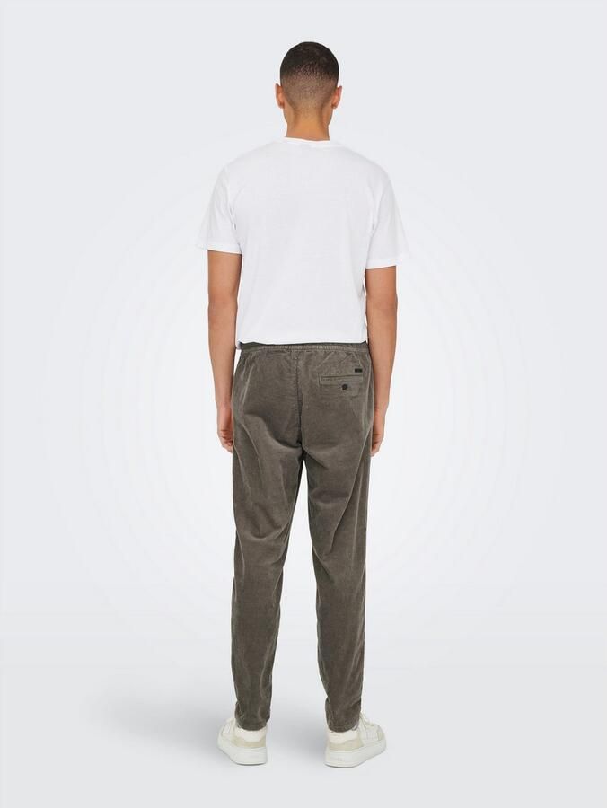 Only & Sons Tapered corduroy broek van katoenmix model 'LINUS' - Foto 2