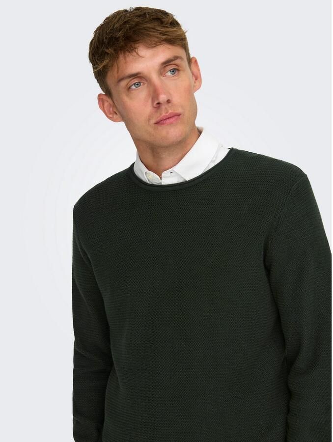 ONLY & SONS Gebreide trui ONSERIC REG 12 STRUC CREW KNIT - Foto 2