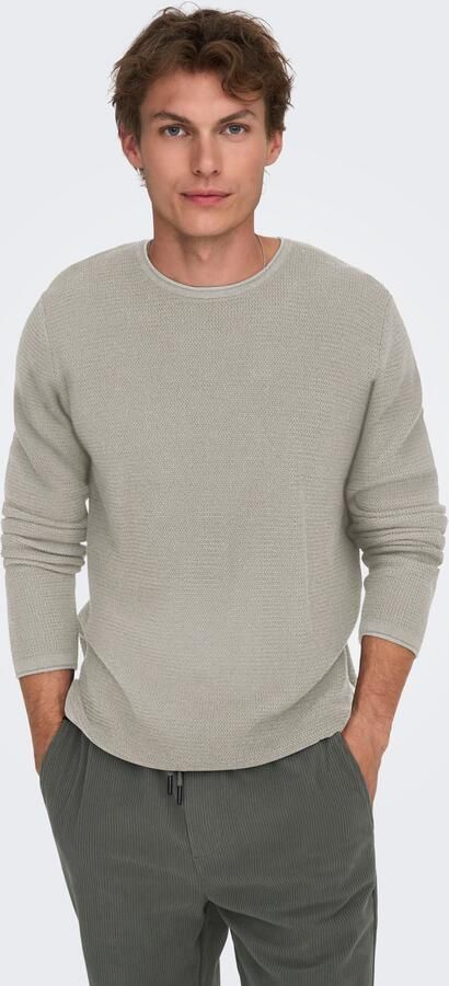 Only & Sons Regular fit gebreide pullover van puur katoen model 'ERIC' - Foto 4