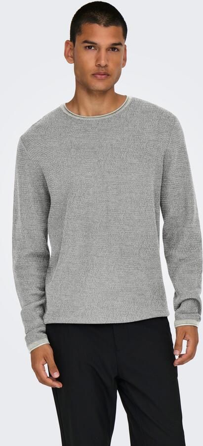 Only & Sons Regular fit gebreide pullover van puur katoen model 'ERIC' - Foto 3