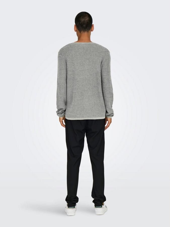 Only & Sons Regular fit gebreide pullover van puur katoen model 'ERIC' - Foto 2