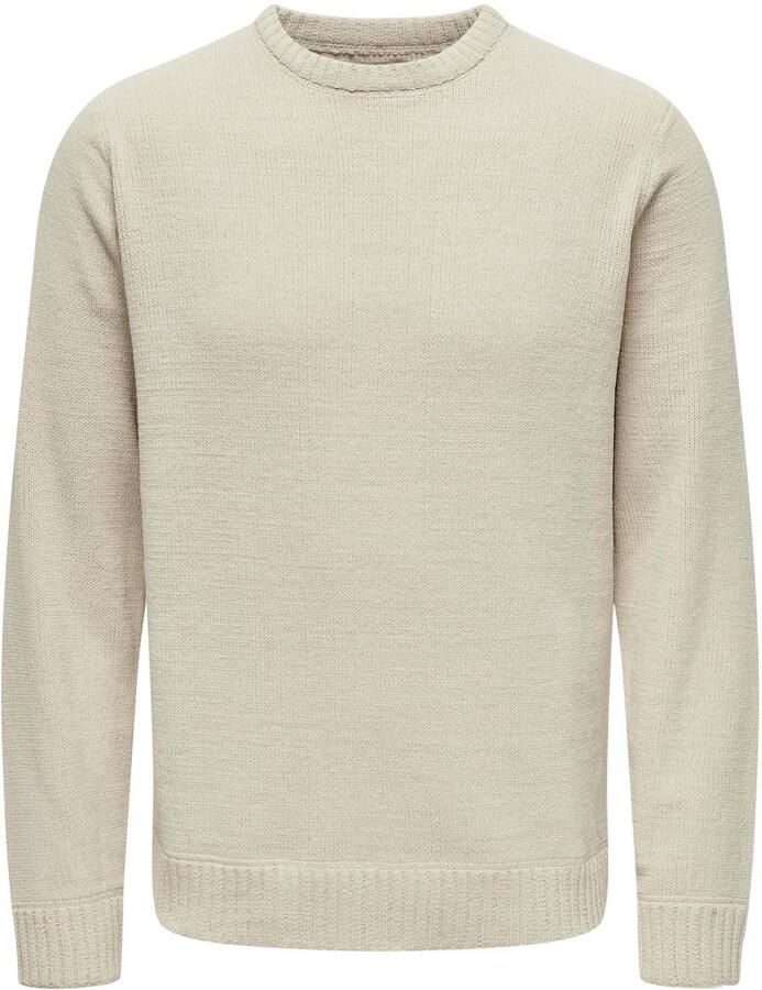 Only & Sons Regular fit gebreide pullover met ronde hals model 'ETHAN'