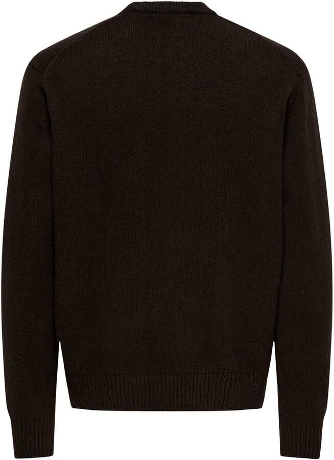 Only & Sons Relaxed fit pullover van katoenmix met wol model 'JAMES'