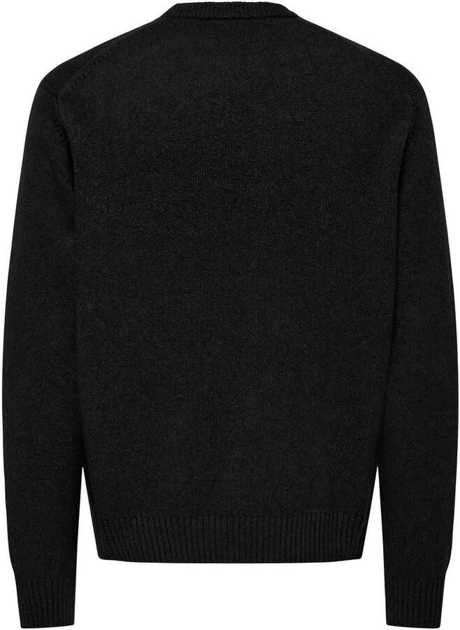 Only & Sons Relaxed fit pullover van katoenmix met wol model 'JAMES'