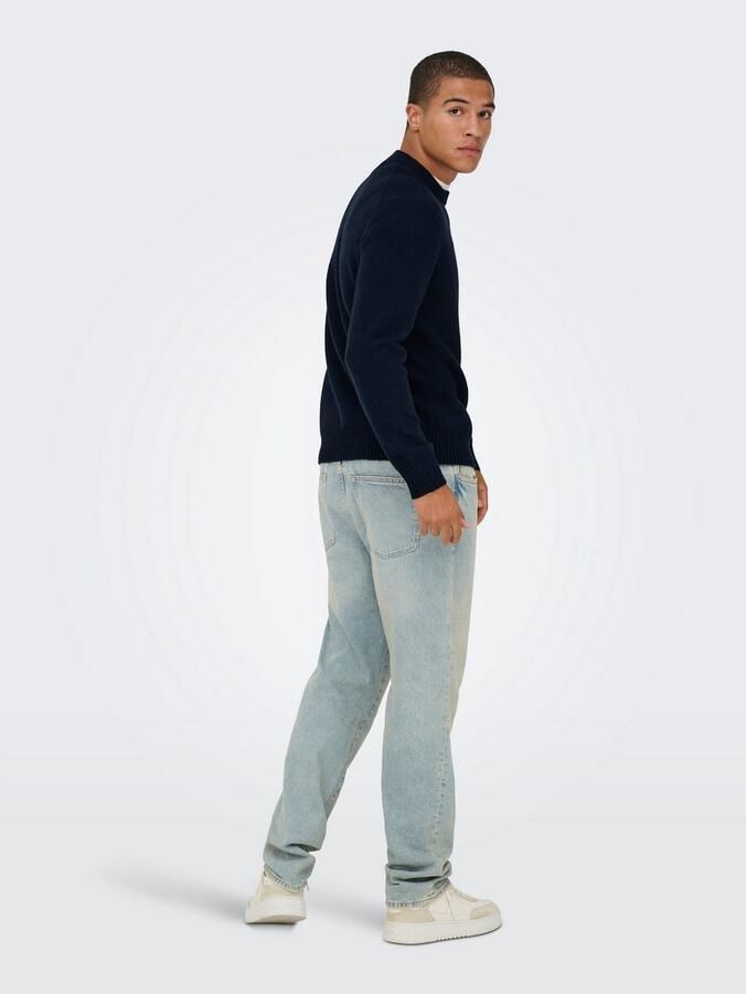 Only & Sons Relaxed fit pullover van katoenmix met wol model 'JAMES' - Foto 3