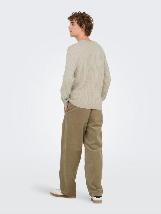 ONLY & SONS Gebreide trui ONSLOUI REG 12 CABEL CREW KNIT NOOS - Foto 5