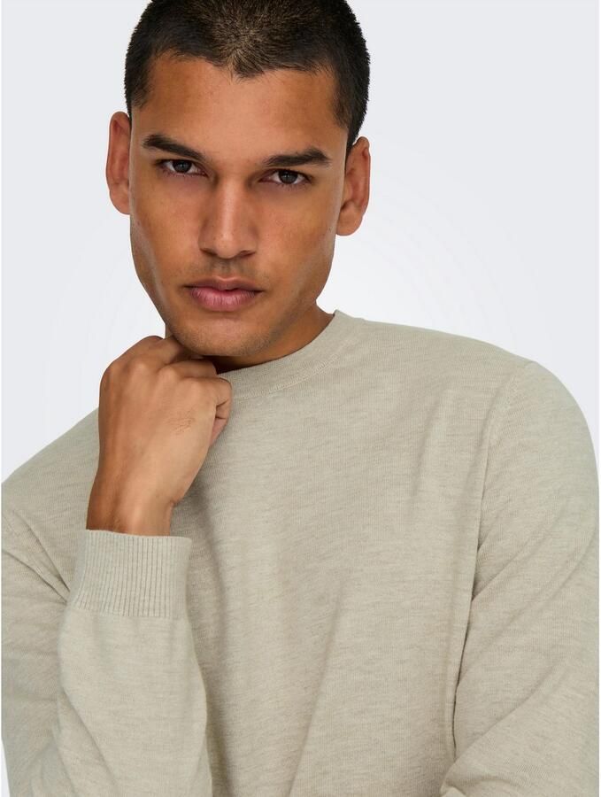 ONLY & SONS Gebreide trui ONSLOUI REG 12 MEL CREW KNIT NOOS - Foto 2