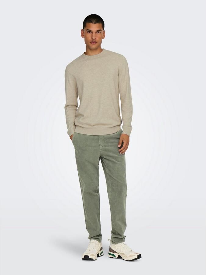 ONLY & SONS Gebreide trui ONSLOUI REG 12 MEL CREW KNIT NOOS - Foto 4