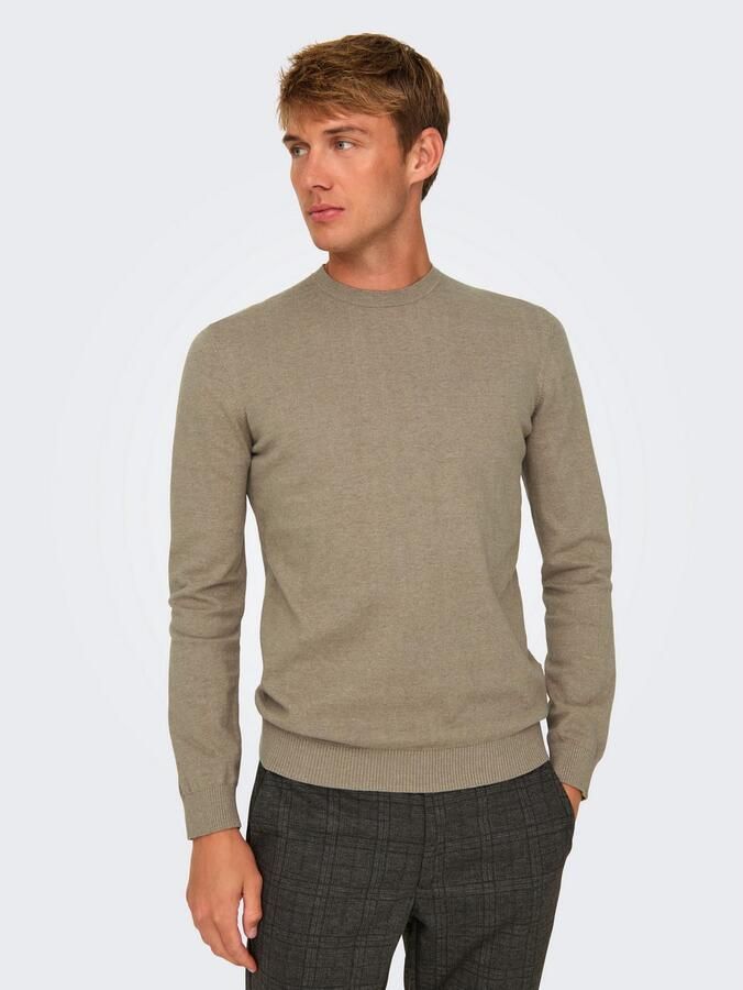 ONLY & SONS Gebreide trui ONSLOUI REG 12 MEL CREW KNIT NOOS - Foto 3