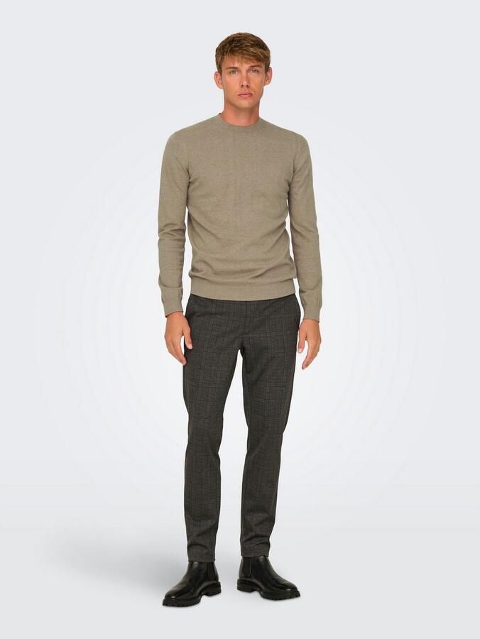 ONLY & SONS Gebreide trui ONSLOUI REG 12 MEL CREW KNIT NOOS - Foto 4
