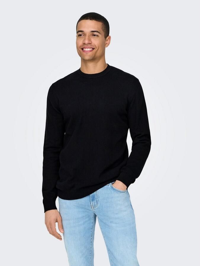 ONLY & SONS Gebreide trui ONSLOUI REG 12 MEL CREW KNIT NOOS - Foto 2