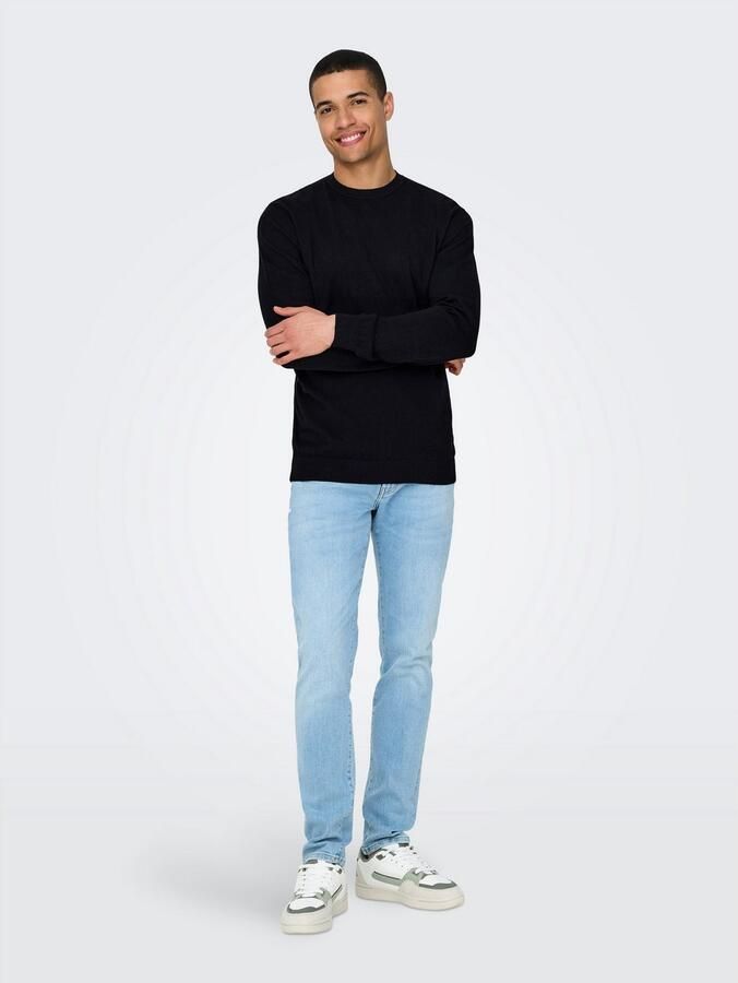 ONLY & SONS Gebreide trui ONSLOUI REG 12 MEL CREW KNIT NOOS - Foto 3