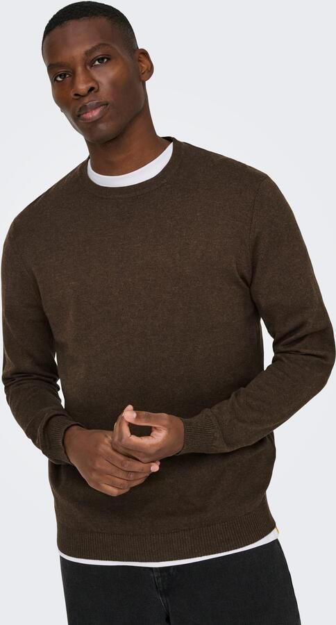 ONLY & SONS Gebreide trui ONSLOUI REG 12 MEL CREW KNIT NOOS - Foto 5