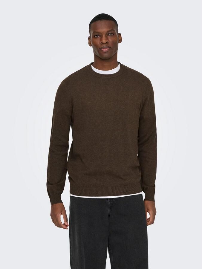 ONLY & SONS Gebreide trui ONSLOUI REG 12 MEL CREW KNIT NOOS