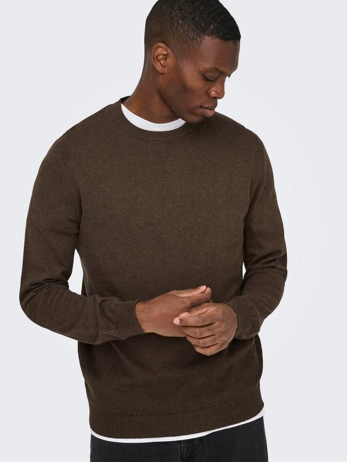 ONLY & SONS Gebreide trui ONSLOUI REG 12 MEL CREW KNIT NOOS - Foto 2