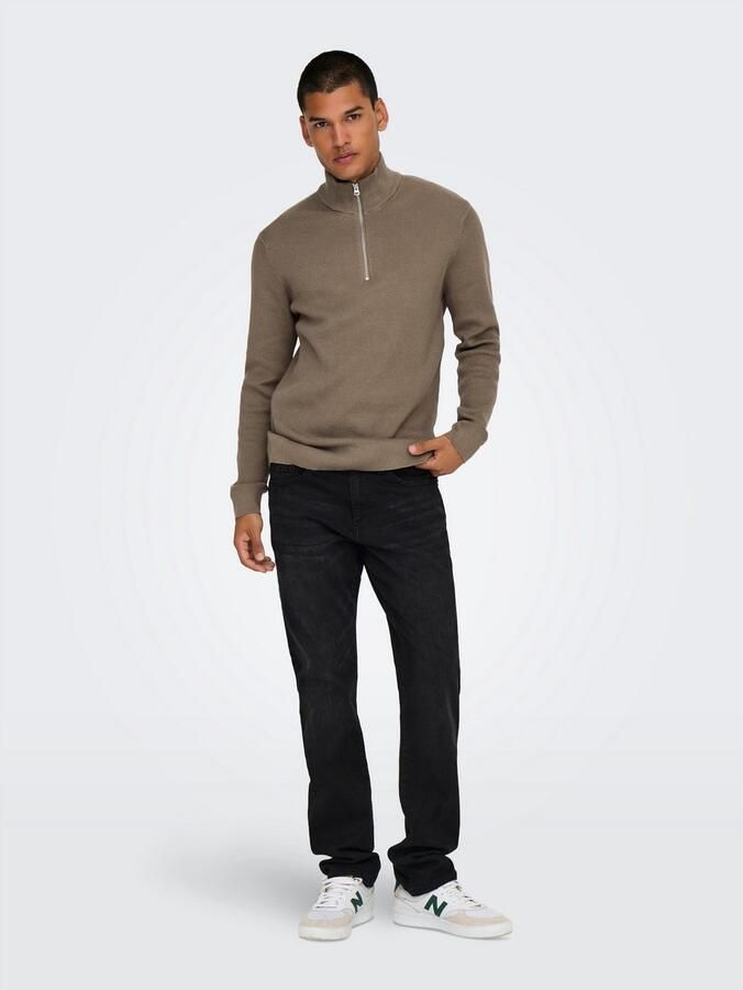Only & Sons Regular fit gebreide pullover met opstaande kraag model 'PHIL' - Foto 2