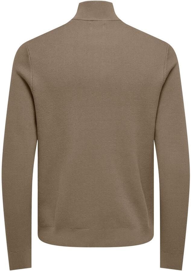 Only & Sons Regular fit gebreide pullover met opstaande kraag model 'PHIL' - Foto 5