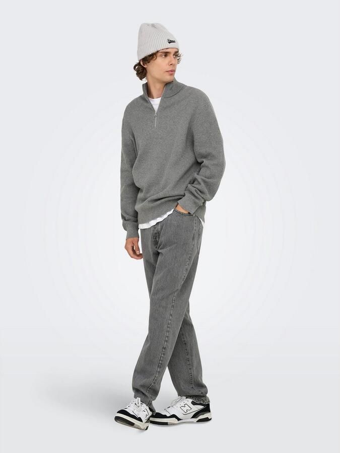 Only & Sons Regular fit gebreide pullover van katoenmix model 'PHIL' - Foto 4