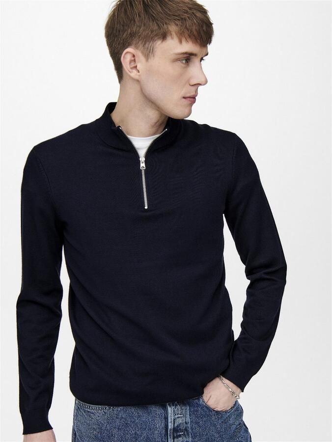 ONLY & SONS Gebreide trui ONSWYLER LIFE REG 14 HALF ZIP KNIT NOOS