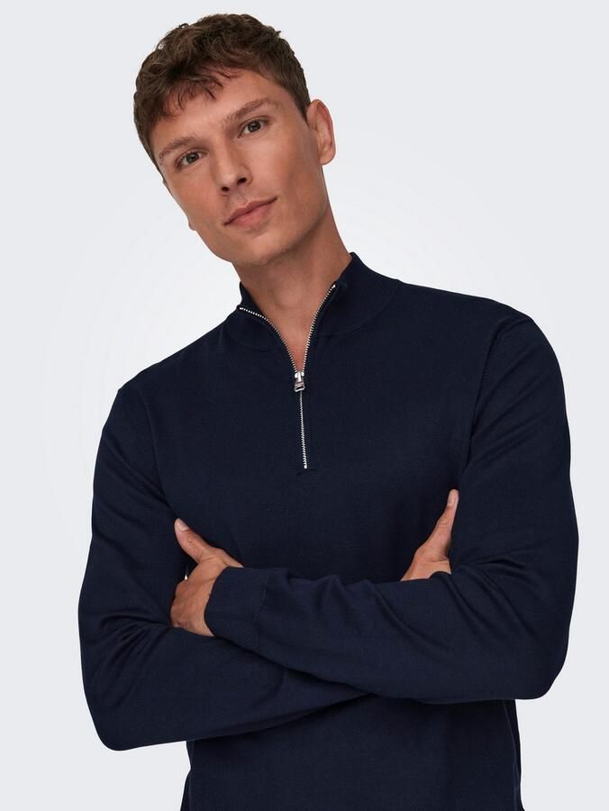 ONLY & SONS Gebreide trui ONSWYLER LIFE REG 14 HALF ZIP KNIT NOOS - Foto 2