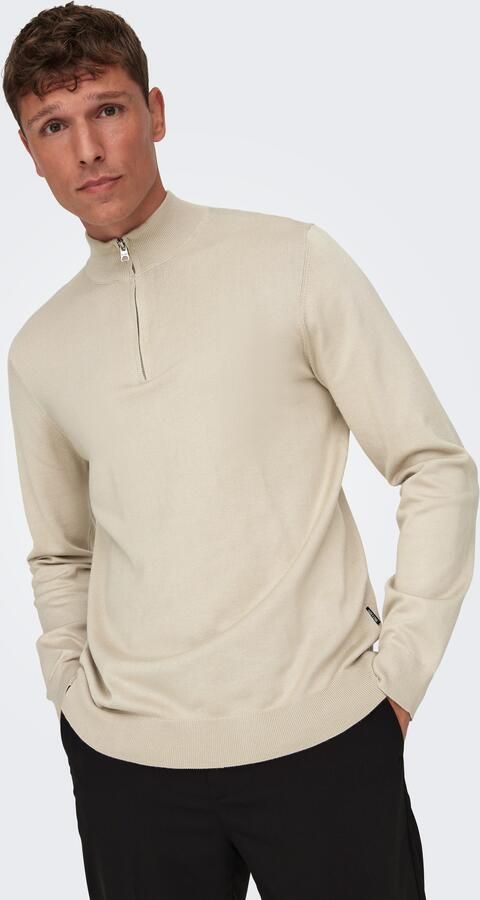 ONLY & SONS Gebreide trui ONSWYLER LIFE REG 14 HALF ZIP KNIT NOOS - Foto 5