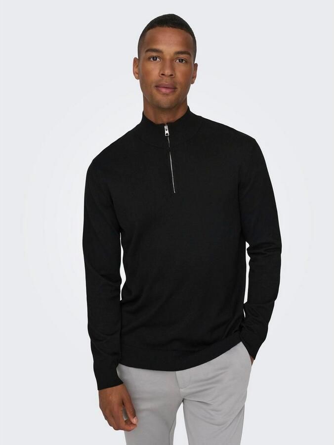 ONLY & SONS Gebreide trui ONSWYLER LIFE REG 14 HALF ZIP KNIT NOOS - Foto 4