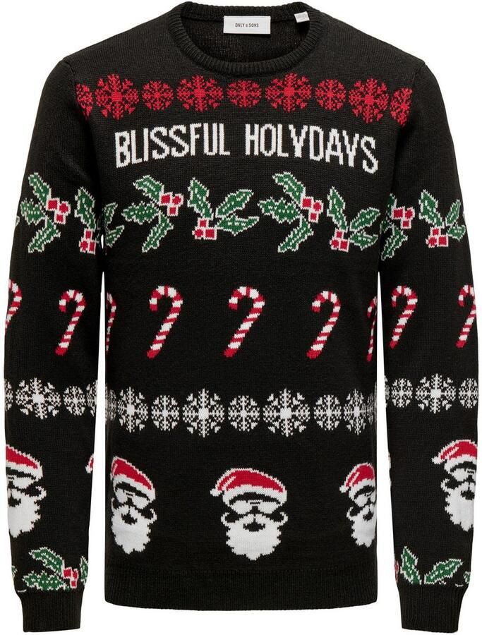 ONLY & SONS Gebreide trui ONSXMAS REG 5 ALLOVER CREW KNIT - Foto 2
