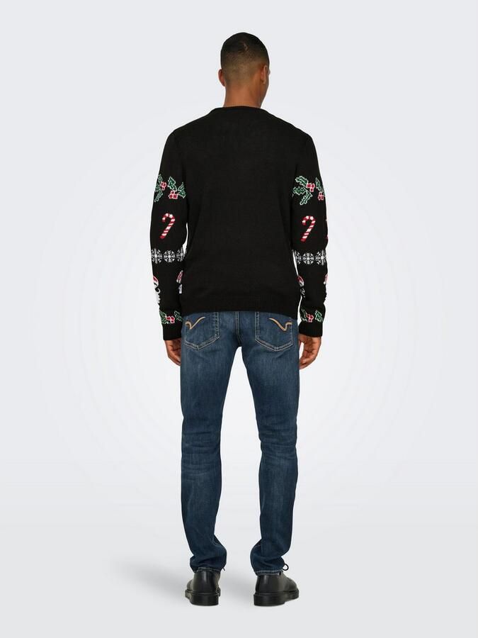 ONLY & SONS Gebreide trui ONSXMAS REG 5 ALLOVER CREW KNIT - Foto 5