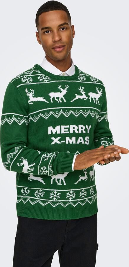 ONLY & SONS Gebreide trui ONSXMAS REG 5 ALLOVER CREW KNIT - Foto 6