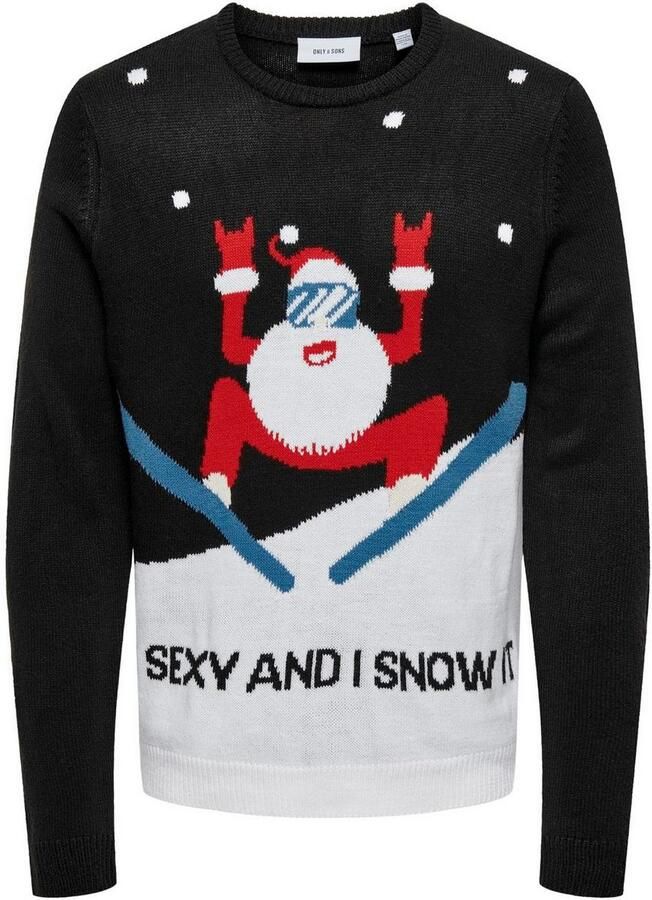 ONLY & SONS Gebreide trui ONSXMAS REG 5 PLACE T CREW KNIT