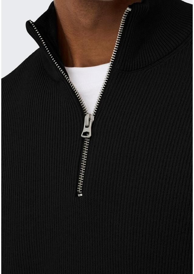 Only & Sons Regular fit gebreide pullover met opstaande kraag model 'PHIL' - Foto 2