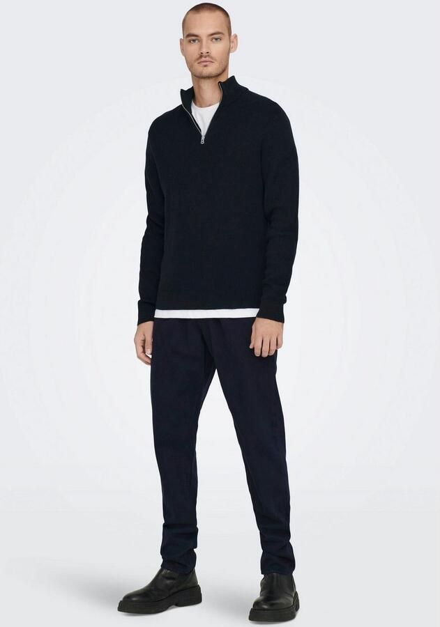 Only & Sons Regular fit gebreide pullover met opstaande kraag model 'PHIL' - Foto 2