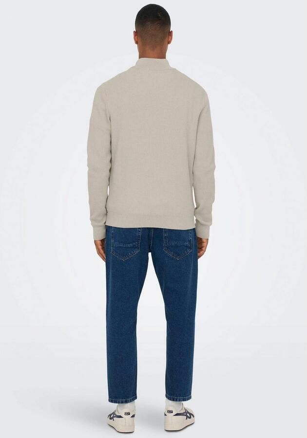 Only & Sons Regular fit gebreide pullover met opstaande kraag model 'PHIL' - Foto 3