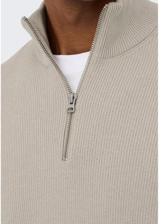 Only & Sons Regular fit gebreide pullover met opstaande kraag model 'PHIL' - Foto 2