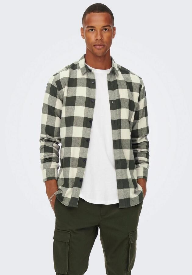Only & Sons Overhemd Lange Mouw Only & Sons ONSGUDMUND LIFE LS CHECKED SHIRT - Foto 3