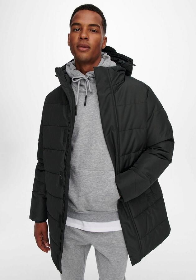 ONLY & SONS Gewatteerde jas ONSCARL LIFE LONG QUILTED COAT NOOS OTW - Foto 2
