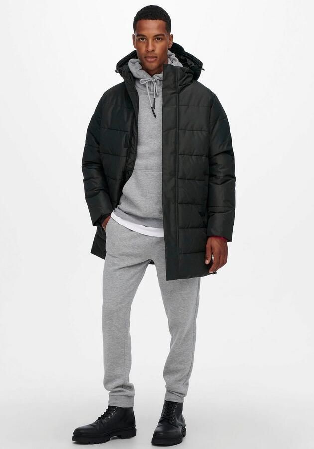 ONLY & SONS Gewatteerde jas ONSCARL LIFE LONG QUILTED COAT NOOS OTW - Foto 4