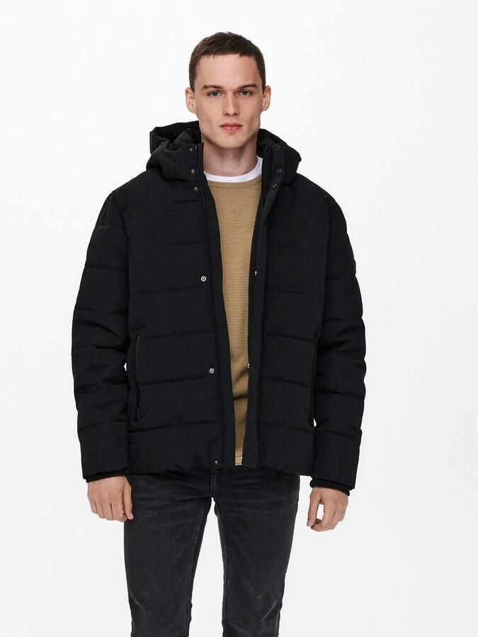 Only & Sons Stijlvolle en warme gewatteerde jas Black Heren - Foto 6