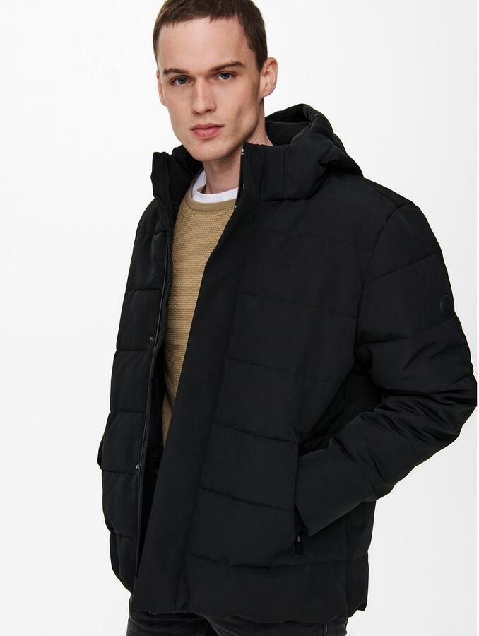 Only & Sons Stijlvolle en warme gewatteerde jas Black Heren - Foto 2