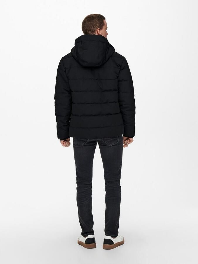 Only & Sons Stijlvolle en warme gewatteerde jas Black Heren - Foto 5