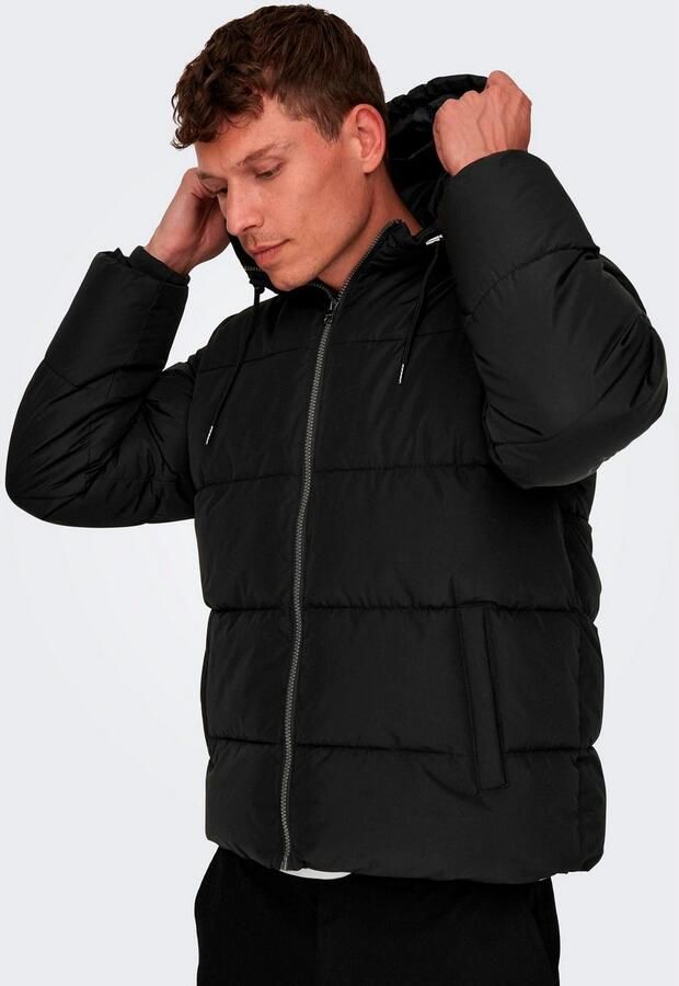 ONLY & SONS Gewatteerde jas ONSMARLON LIFE HOOD PUFFER JACKET OTW VD - Foto 5