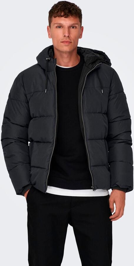 ONLY & SONS Gewatteerde jas ONSMARLON LIFE HOOD PUFFER JACKET OTW VD - Foto 5