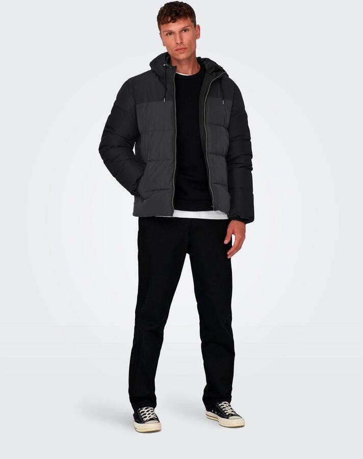 ONLY & SONS Gewatteerde jas ONSMARLON LIFE HOOD PUFFER JACKET OTW VD