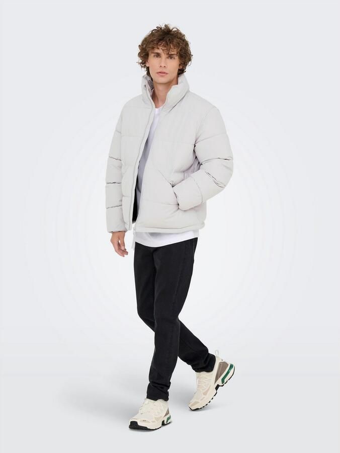 Only & Sons Regular fit gewatteerd jack met opstaande kraag model 'PACK' - Foto 3